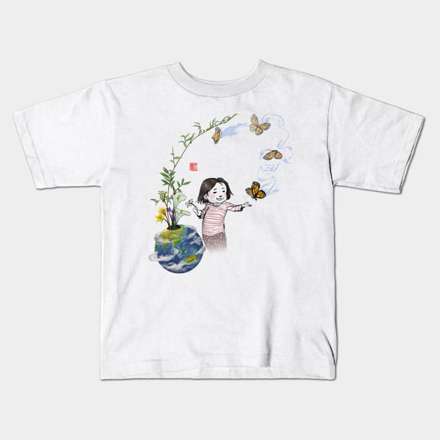 Save the World, Save Us Kids T-Shirt by Huluhua